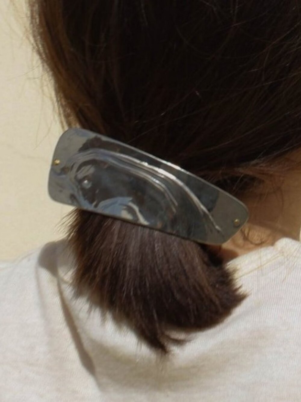 Leigh Miller White Bronze Grande Barrette